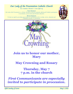 Join us to honor our mother, Mary May Crowning and Rosary