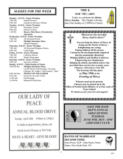 April 12, 2015 - Our Lady of Peace Lynbrook