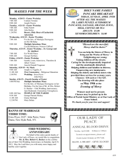 April 19, 2015 - Our Lady of Peace Lynbrook