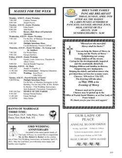 April 19, 2015 - Our Lady of Peace Lynbrook