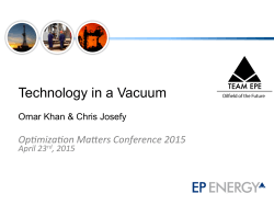 Technology in a Vacuum - Optimization Matters Conference 2015