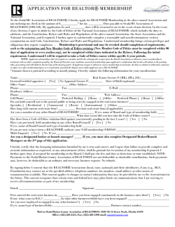 Realtor Membership Application
