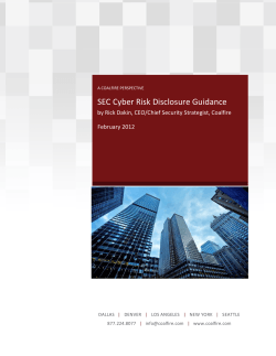 SEC Cyber Risk Disclosure Guidance - Coalfire