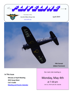 Monday, May 4th - Oakville Milton Flying Club