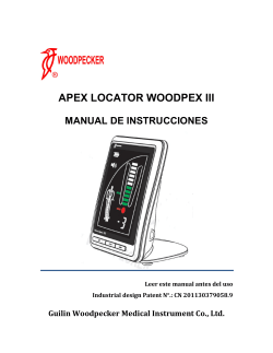 Manual de usuario de Localizador de Ã¡pice Mod. Woodpex III