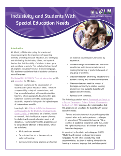 Inclusivity and Students With Special Education Needs