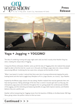 Yoga + Jogging = YOGGING!