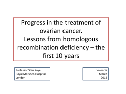 Progress in the treatment of ovarian cancer