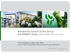 Borderline Tumors of the Ovary: the ROBOTstudy