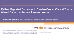 Patient reported outcomes in ovarian cancer clinical trials. Missed