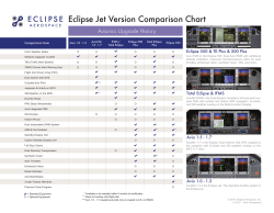 Eclipse Jet Version Comparison Chart