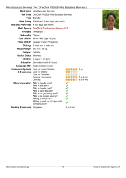 Mila Balasbas Bermejo - OneClick Employment Agency LLP