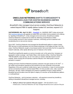 OneCloud Networks Moves to BroadCloud