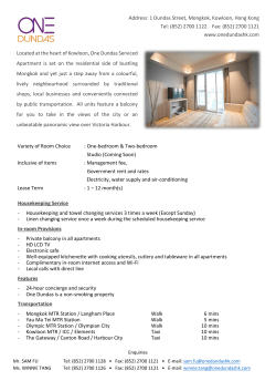 Located at the heart of Kowloon, One Dundas Serviced Apartment is