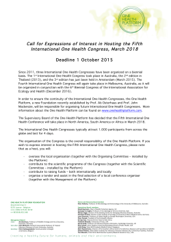 the Call for Expressions of Interest now