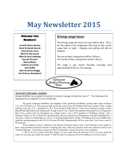 May Newsletter 2015 - Oneota Golf & Country Club