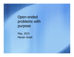 Open-ended problems with purpose