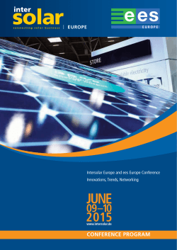Program Brochure - Intersolar Europe