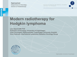 Modern radiotherapy for Hodgkin lymphoma