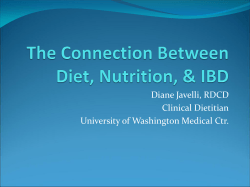 Nutrition in IBD - Crohn`s and Colitis Foundation of America