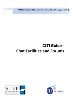 CLTI Guide - Chat Facilities and Forums