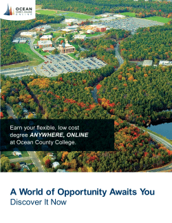A World of Opportunity Awaits You - Ocean County College E