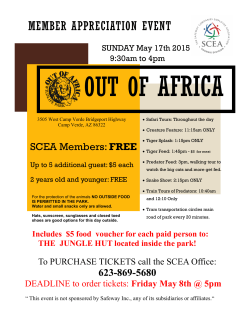 2015 Out of Africa AppreciationEvent Flyer