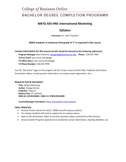 MKTG 435 - Online Bachelor Degree Completion Programs