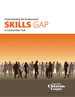 Understanding the Employment Skills Gap in Central New York