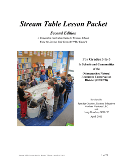 Stream table lesson packet15 - Ottauquechee Natural Resources