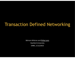 Transaction Defined Networking