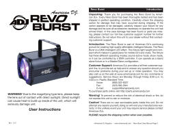 Revo Burst user manual