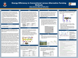 Energy Efficiency in Conventional versus Alternative Farming Methods