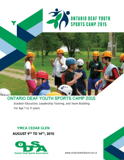 ODSYC Brochure - Ontario Deaf Sports Association