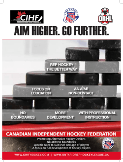 Parent Guide  - Ontario Rep Hockey League