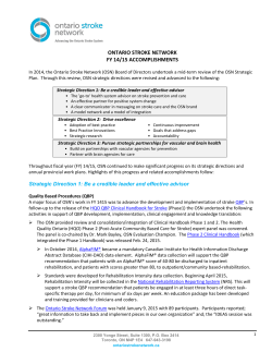 OSN 2014-15 Accomplishments Document