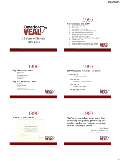 25 Years of Service - Ontario Veal Association