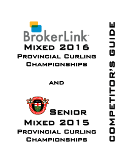 Competitor`s Guide - Ontario Curling Association