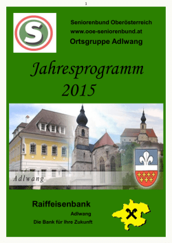 Jahresprogramm 2015