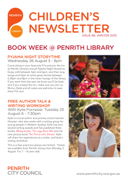 CHILDREN`S NEWSLETTER - Penrith City Library