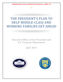 the president`s plan to help middle-class and working families get