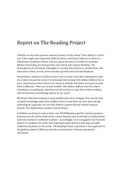 Report on Reading Project