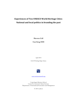 Experiences of Two UNESCO World Heritage Cities: National and