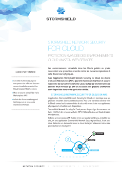 Fiche Produit Stormshield Network Security for Cloud