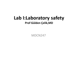 Lab I:Laboratory safety Prof GÃ¼lden Ãelik,MD