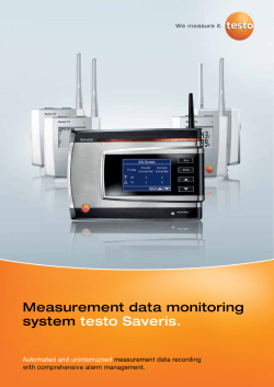 Measurement data monitoring system testo Saveris.