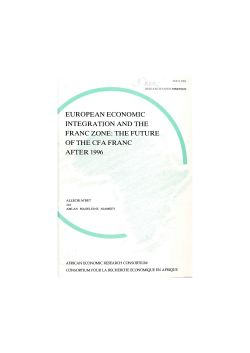 EUROPEAN ECONOMIC INTEGRATION AND THE FRANC ZONE