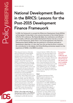 National Development Banks in the BRICS
