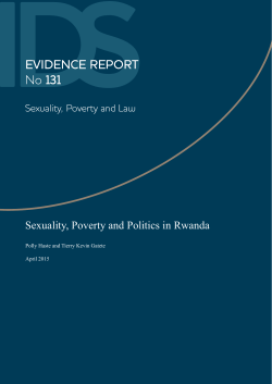 Sexuality, Poverty and Politics in Rwanda