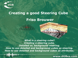 Steering Cube work flows